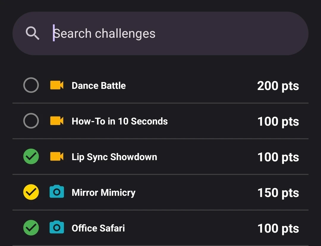 Complete Challenges