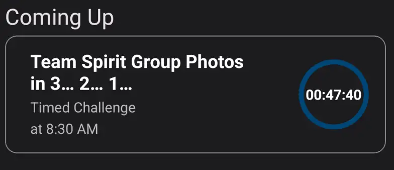 Timed challenge coming up in the Thrillify app