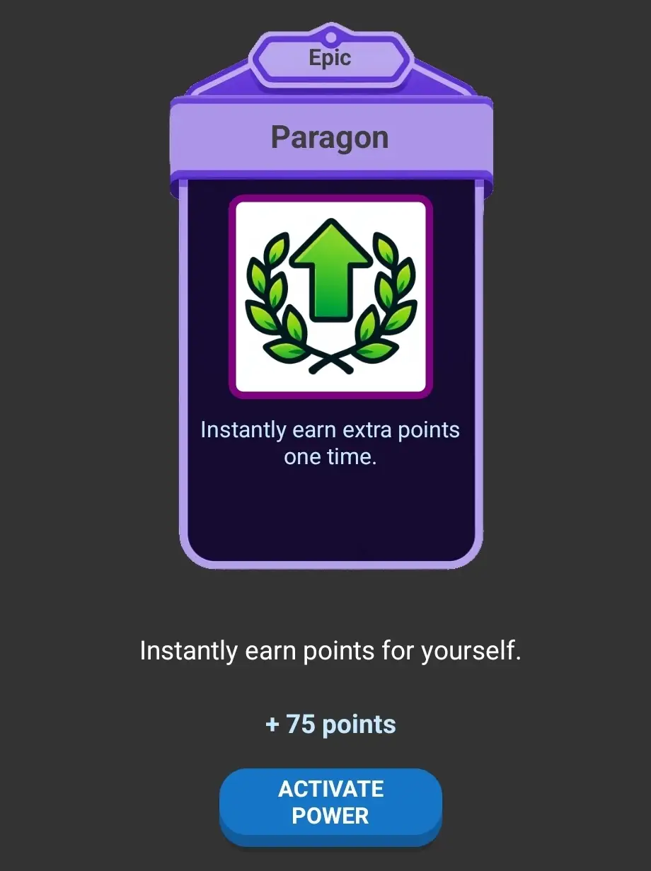 The Paragon power card