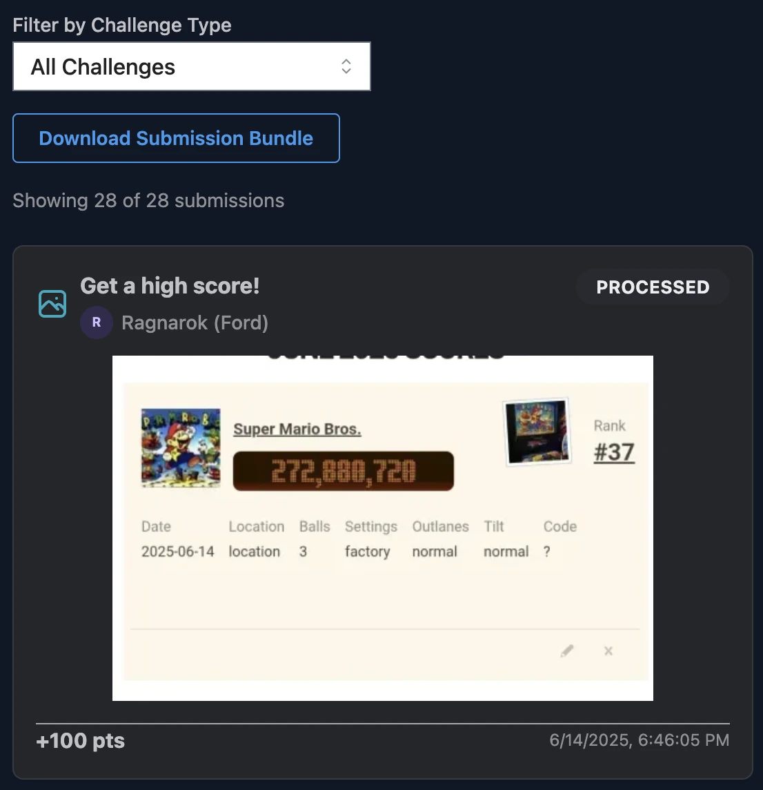 Monitor the Challenge Feed