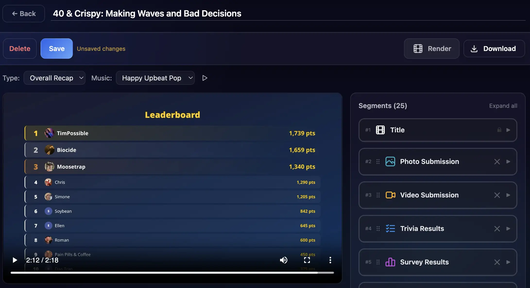 Design Your Own Recaps